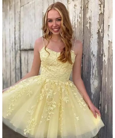 Short Homecoming Dresses for Teens Spaghetti Straps Lace Tulle Prom Dresses 2024 Mini Party Gown Peacock $32.25 Dresses