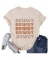 Howdy Cowgirl Shirt Women Western Southern Retro Shirt Cute Country Music Graphic Tees Summer Colorful Shirt Beige $13.19 T-S...