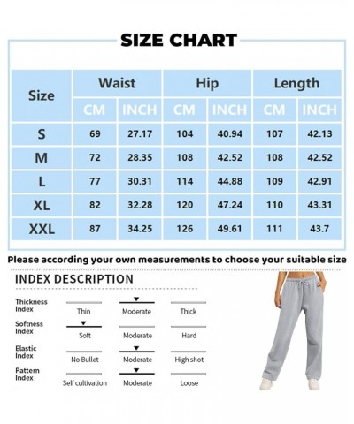 Baggy Wide Leg Sweatpants Women High Waisted Fleece Lined Joggers with Pockets Comfy Drawstring Casual Sweat Pants E018- No D...