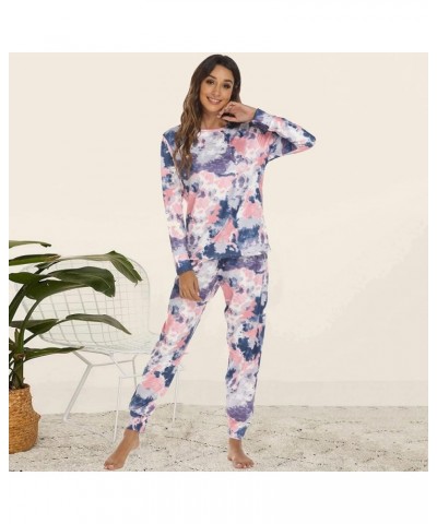 Silk Pajamas for Women Pants Set Pajama Sets Shorts And Long Sleeve Pajama Shorts for Women 1-blue $22.32 Sleep & Lounge