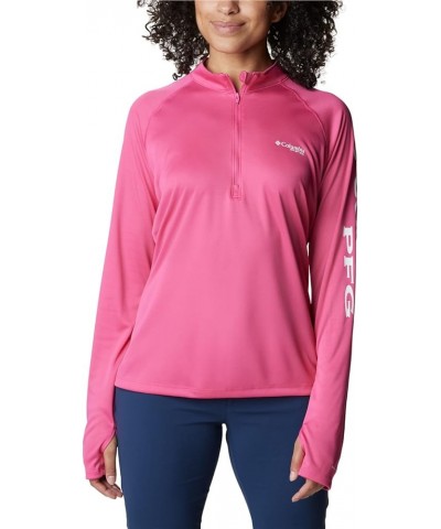 Women's Tidal Tee 1/4 Zip Ultra Pink/White Logo Large $18.27 Others