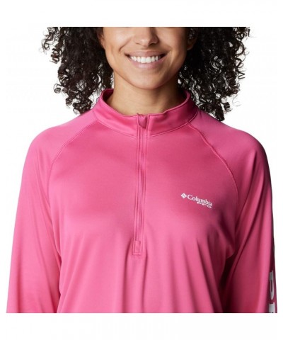 Women's Tidal Tee 1/4 Zip Ultra Pink/White Logo Large $18.27 Others