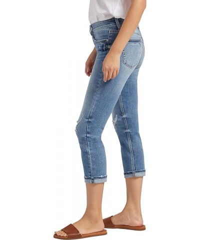 Women's Suki Mid Rise Capri Jeans Med Wash Eae252 $26.99 Jeans