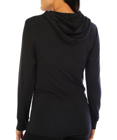 Womens Hoodie Side Ruched Long Sleeve Top 39 (US 8) Black $14.70 Hoodies & Sweatshirts