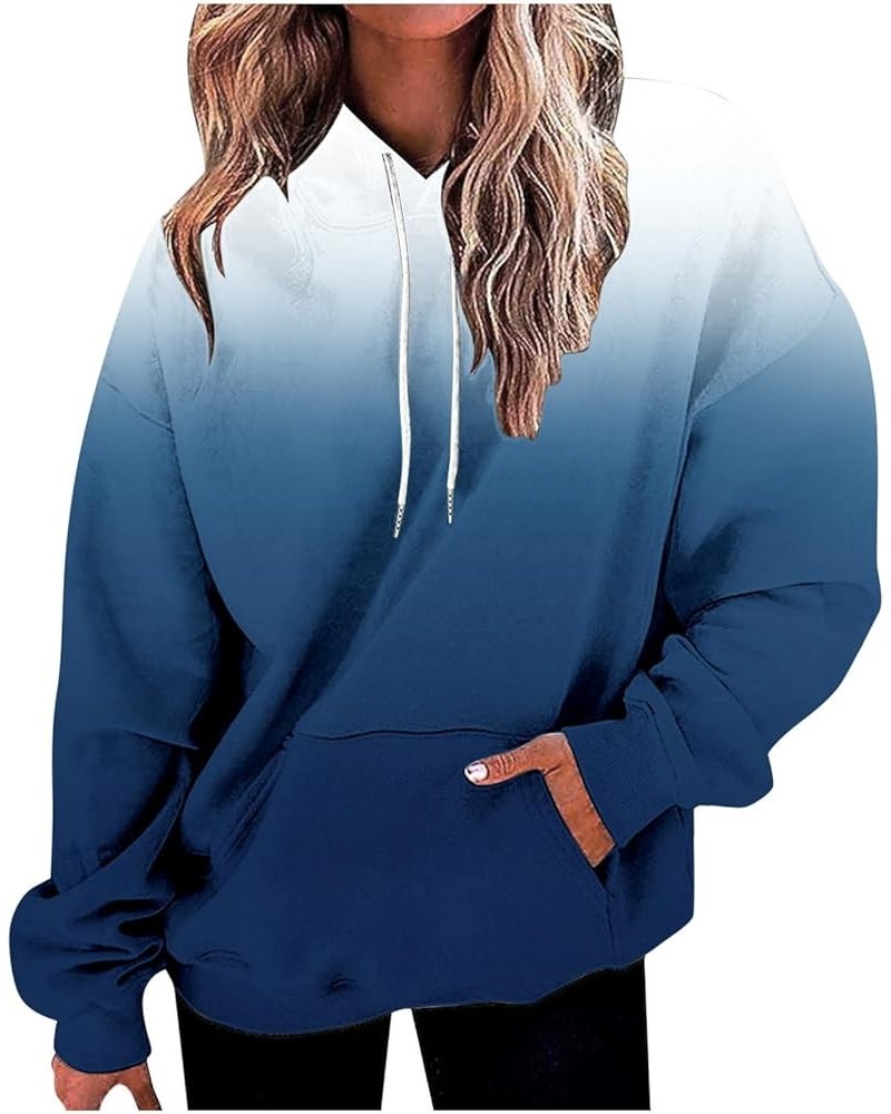 Holiday Sweatshirts For Women Loose Fit Holiday Outfits Long Sleeve Pullover Teen Girls Y2k Hoodie Tops With Pocket Primeblue...