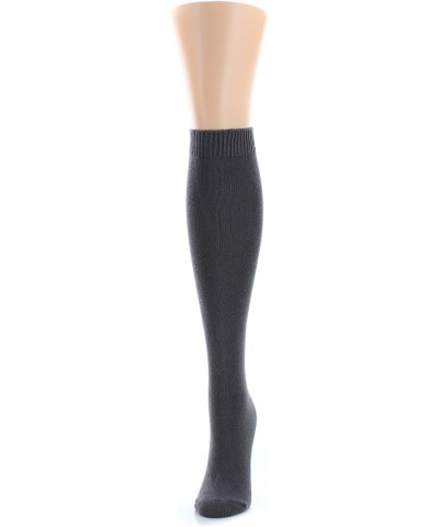 Women's Cotton Blend Solid Knit Knee High Socks Blackberry Cordial $10.01 Socks