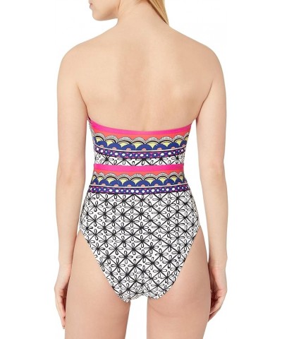 Women's Bandeau One Piece Swimsuit Multi//Tanzania Scarf $48.41 Swimsuits