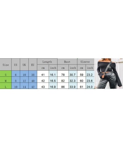 Fall Y2k Long Sleeve Sweater for Women Sexy Low Cut Off Shoulder Ribbed Knit Crop Top Sexy One Shoulder Slim Fit Tee 23aug11b...