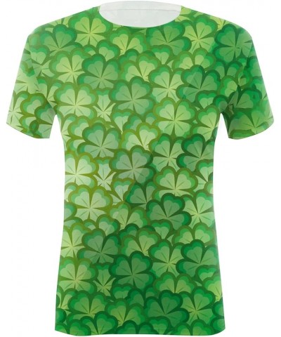 2024 St Patricks Day Shirt for Women Lucky Green Shamrock Irish T-Shirts Crewneck Cute Funny Clover Print Tee Tops A4-green $...