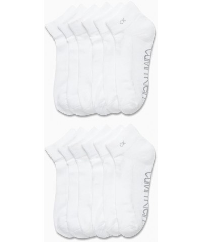 Women's Athletic Sock - Cushion Quarter Cut Ankle Socks (12 Pack) Pure White $16.80 Activewear