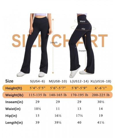 Flare Leggings for Women-Bootcut Yoga Pants for Women High Waisted Workout Bootleg Work Pants Dress Pants Black With Pockets ...