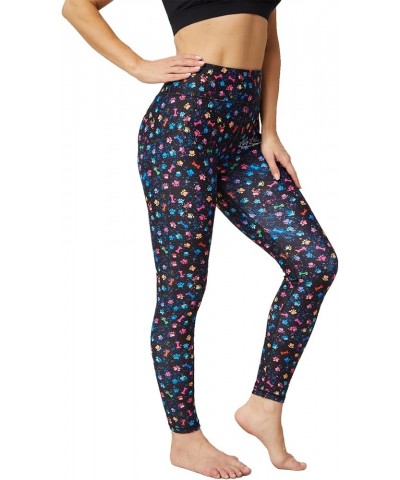 Women's Printed Yoga Pants with Pockets Workout Leggings for Women Tummy Control Compression Leggings Paw Prints $8.83 Pants