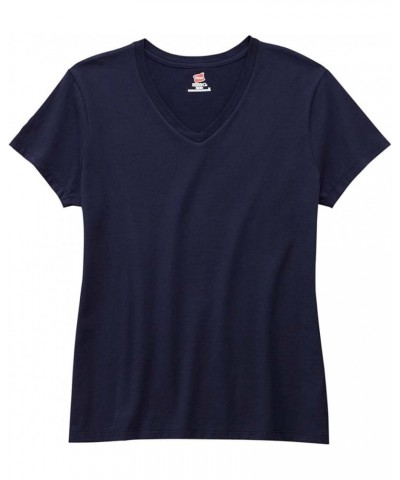 Women's Perfect-t V-neck T-shirt, Ring-spun Cotton Short Sleeve Tee for Women 1 Deep Navy $5.50 T-Shirts