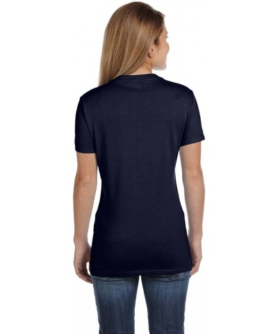 Women's Perfect-t V-neck T-shirt, Ring-spun Cotton Short Sleeve Tee for Women 1 Deep Navy $5.50 T-Shirts