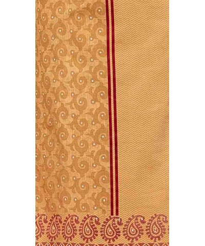 Women's Cotton Printed Readymade Salwar Suit Beige $20.57 Suits