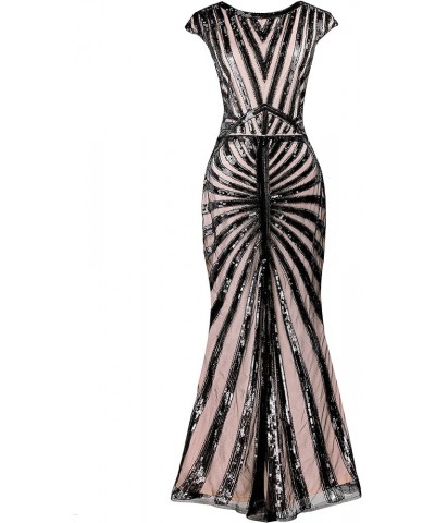 Women 1920s Gatsby V-Neck Sequin Art Deco Flapper Dress with 20s Accessories Set Style 2 Pink $22.90 Others