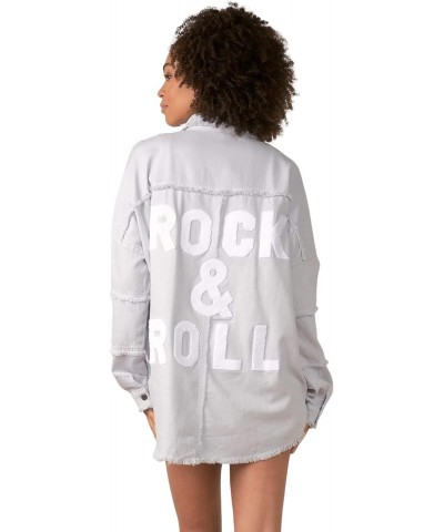 Rock & Roll Devan Shacket Jacket for Womens tops - Versatile Oversized Long Sleeve Utility-Style Womens Shacket, Excellent St...