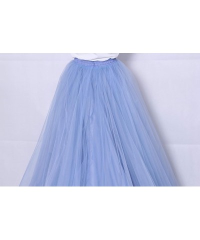 Women Wedding Long Maxi Tulle Skirt Floor Length with Long Train Bridal Overskirt Coral $29.90 Skirts