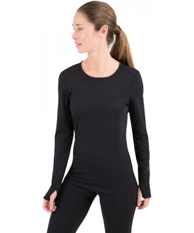 Women's 2.0 Cloud Nine Midweight Performance Baselayer Scoop Shirt Black $17.26 Activewear