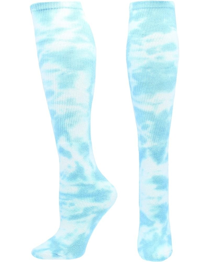 Tie Dye Multisport Tube Socks Soccer Softball Columbia Blue/White $10.56 Activewear