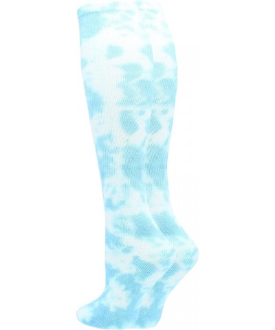 Tie Dye Multisport Tube Socks Soccer Softball Columbia Blue/White $10.56 Activewear