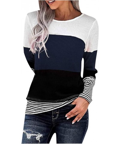 Womens Tops,Women's Long Sleeve Henley T Shirt Button Down Slim Fit Tops Scoop Neck Tunic Ribbed Knit Shirts Blouse C-blue $3...