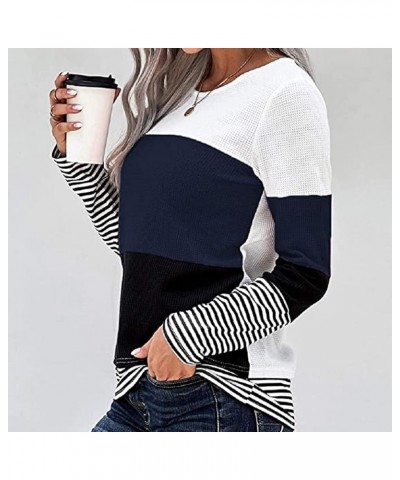 Womens Tops,Women's Long Sleeve Henley T Shirt Button Down Slim Fit Tops Scoop Neck Tunic Ribbed Knit Shirts Blouse C-blue $3...