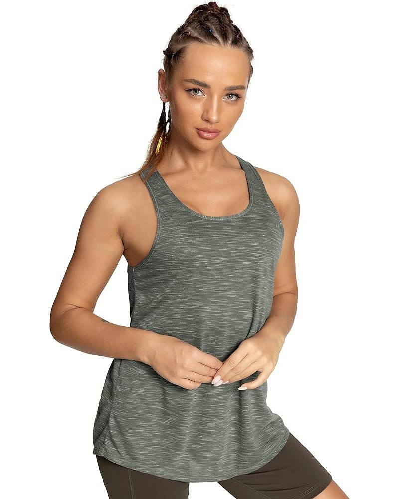 Women Yoga All Tied Up Tank Shirts Open Back Sports Workout Tops 8052 Green $11.75 Activewear