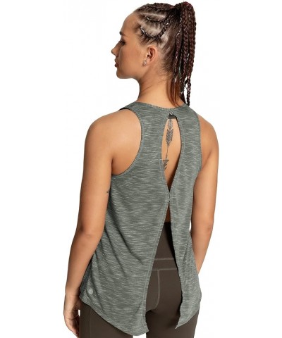 Women Yoga All Tied Up Tank Shirts Open Back Sports Workout Tops 8052 Green $11.75 Activewear