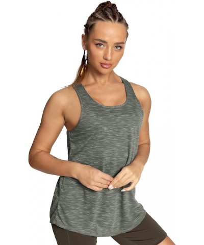 Women Yoga All Tied Up Tank Shirts Open Back Sports Workout Tops 8052 Green $11.75 Activewear