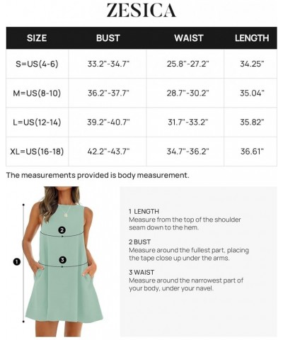 Women's 2024 Summer Sleeveless Tunic Mini Dress Casual Crew Neck Backless Sundress Loose Flowy Short Tank Dresses Sage $15.68...