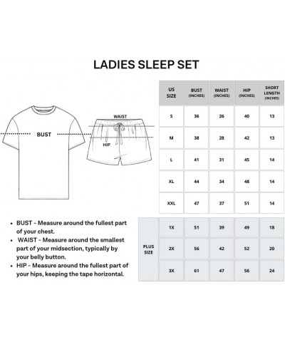 4 Piece: Women's Short Sleeve Top with Shorts Pajama Set – Ultra-Soft Lounge & Sleepwear (Available In Plus) Plus Size Set 5 ...