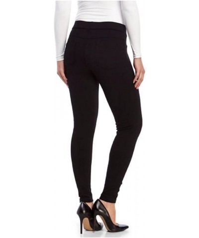 Women's Ponte Pant with Back Pockets - Black Black $19.37 Leggings