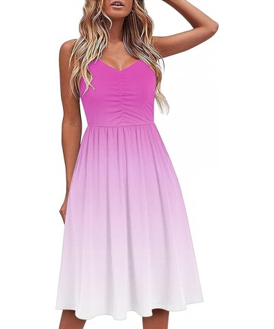 Summer Dresses for Women 2024,Women's Summer Dress Sleeveless Casual Dresses A-line Swing Mini Dresses Sundress A2-hot Pink $...