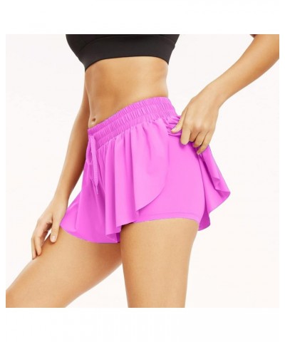 Flowy Athletic Shorts for Women Gym Yoga Workout Running Skort Spandex Tennis Skirts Cute Clothes Summer Water Pink $12.74 Ac...