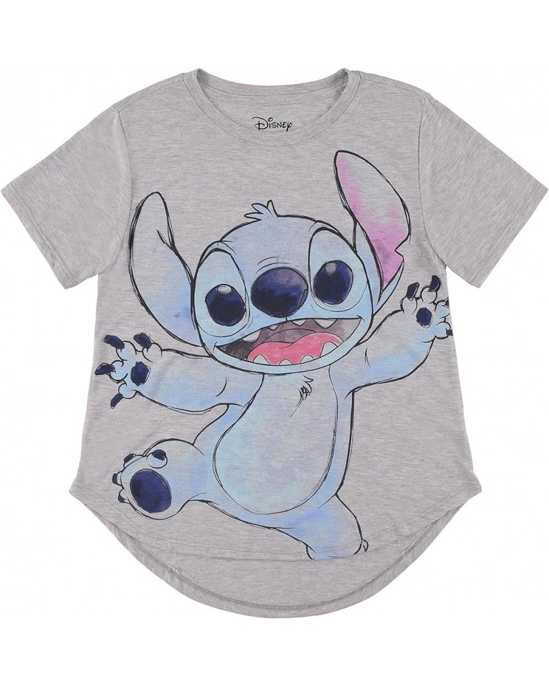 Ladies Lilo and Stitch Shirt - Ladies Classic Lilo and Stitch Fashion Tee Lilo and Stitch Stripe Sleeve Athletic Tee Heather ...