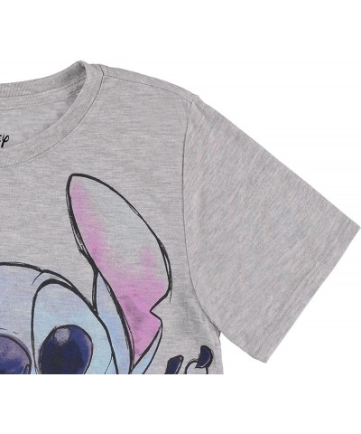 Ladies Lilo and Stitch Shirt - Ladies Classic Lilo and Stitch Fashion Tee Lilo and Stitch Stripe Sleeve Athletic Tee Heather ...