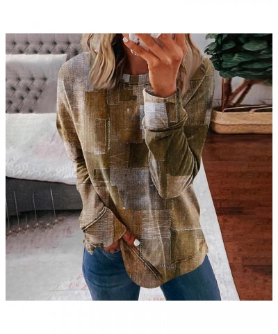 Oversized Sweatshirt For Women,Women'S Casual Striped Print Long Sleeve Shirt Pullover Loose Tops Blouse Trendy Shirt 5-brown...