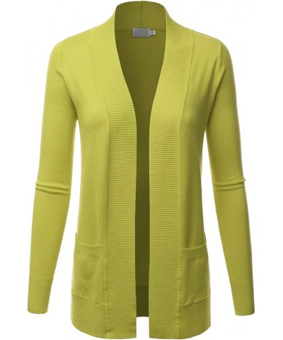 Women's V-Neck Long Sleeve Classic Knit Cardigan Sweater in Hot Coral Lbt005-lime $19.97 Sweaters