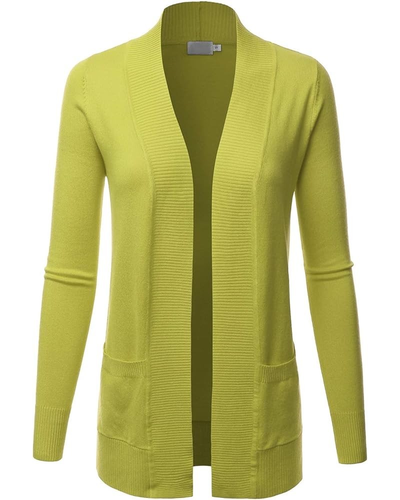 Women's V-Neck Long Sleeve Classic Knit Cardigan Sweater in Hot Coral Lbt005-lime $19.97 Sweaters