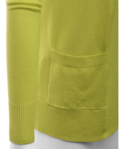 Women's V-Neck Long Sleeve Classic Knit Cardigan Sweater in Hot Coral Lbt005-lime $19.97 Sweaters