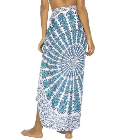 Womens Sarong Beach Swimsuit Bikini Cover up Wrap Peacock & Clip White Tosca $10.73 Swimsuits