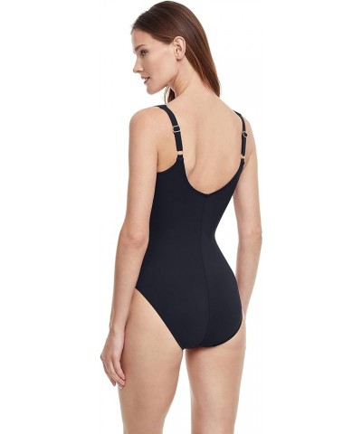 Women's Standard Golden Touch Surplice One Piece Black $43.98 Others