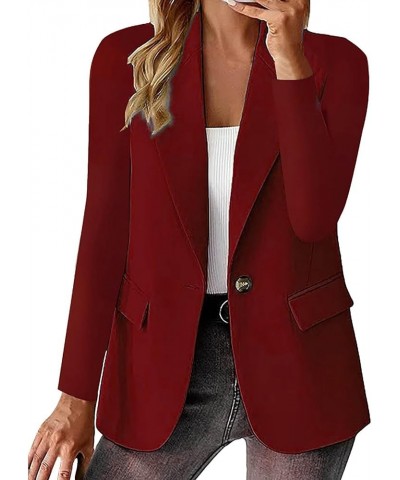 Blazers for Women Business Casual Button Suit Lightweight Long Sleeve Lapel Short Jackets 2023 Work Office Outfits 2-rd1 $12....