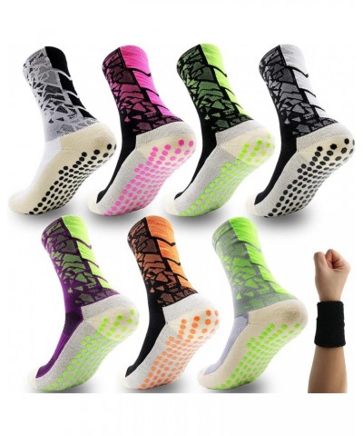 Anti Slip Ankle Socks 2/4/8pair Sports Non-Slip Football Grip Socks 2 X Black White $8.09 Socks