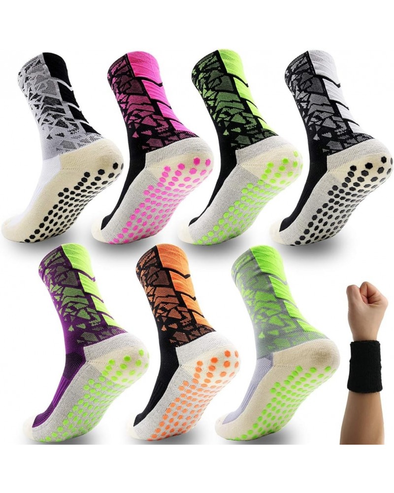 Anti Slip Ankle Socks 2/4/8pair Sports Non-Slip Football Grip Socks 2 X Black White $8.09 Socks