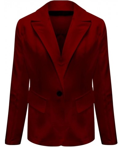 Blazers for Women Business Casual Button Suit Lightweight Long Sleeve Lapel Short Jackets 2023 Work Office Outfits 2-rd1 $12....