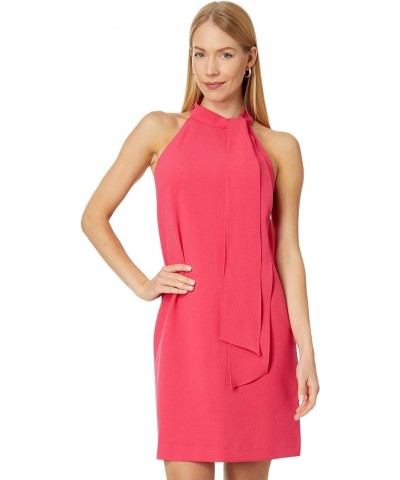 Women's Halter Bow Neck Dress Hot Pink $21.24 Dresses