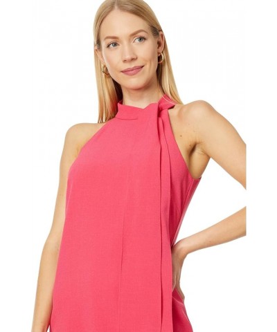 Women's Halter Bow Neck Dress Hot Pink $21.24 Dresses