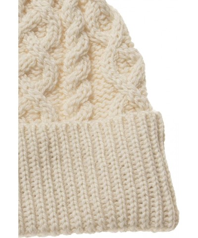 Irish Cable Knitted Trellis Pattern Merino Hat (100% Merino Wool) Natural $17.07 Sweaters